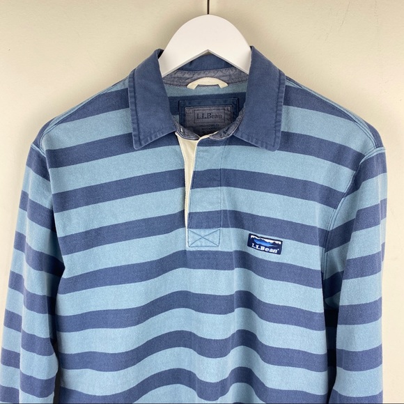 Ll Bean Lakewashed Rugby Shirt Blue 
